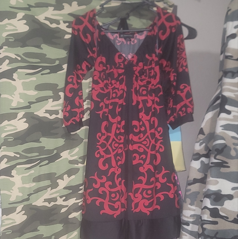 INC International Concepts Black and Red Dress